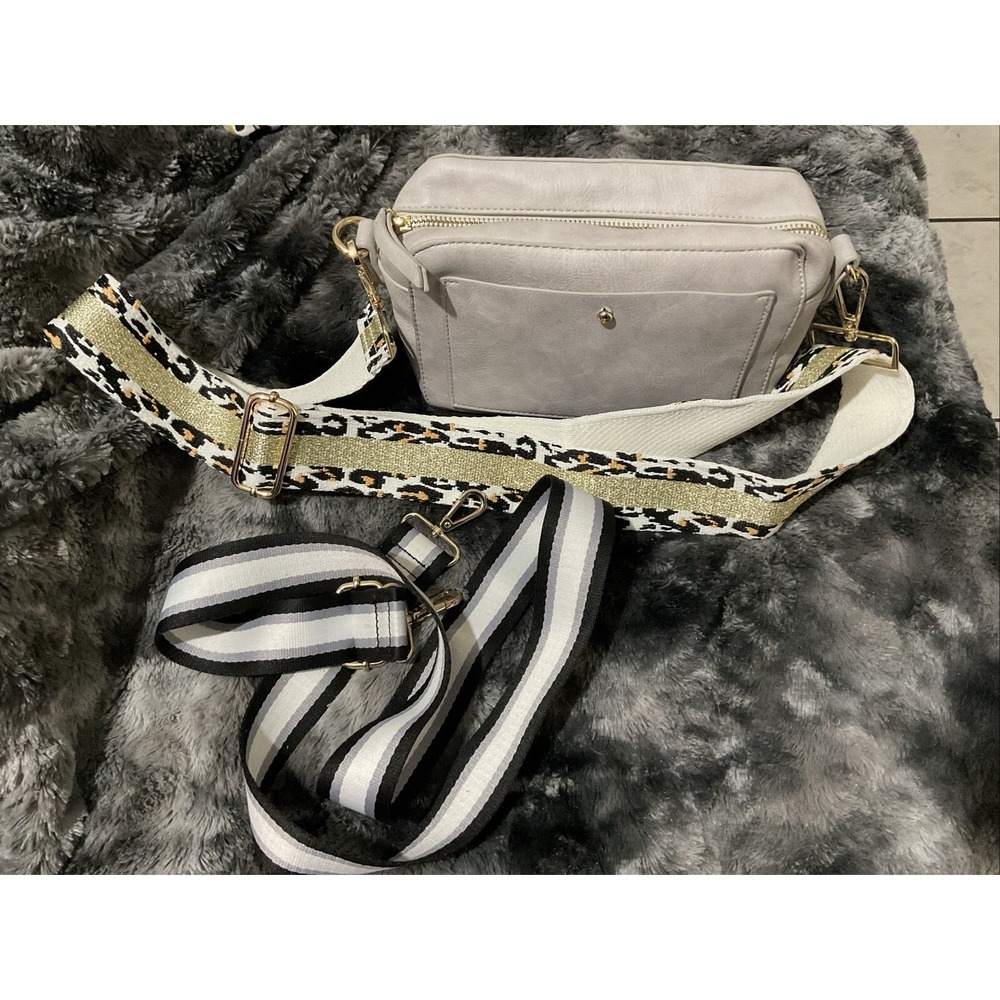 Moda‎ Luxe Leather  Shoulder Bag Purse Crossbody 2 Straps